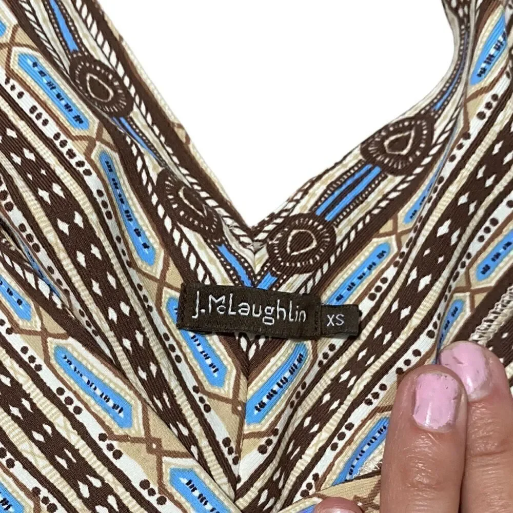 J. McLaughin Dress XS Abstract Nylon Spandex - Picture 3 of 7